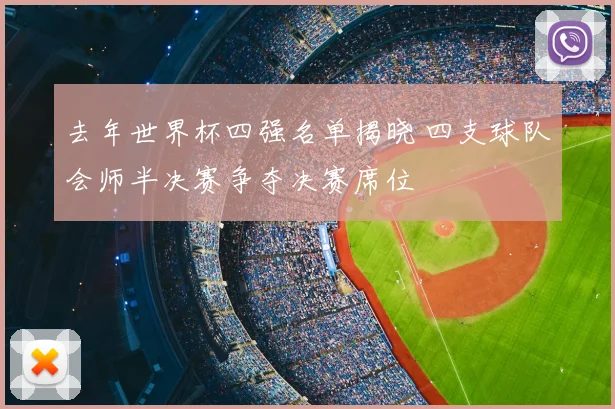 去年世界杯四强名单揭晓 四支球队会师半决赛争夺决赛席位